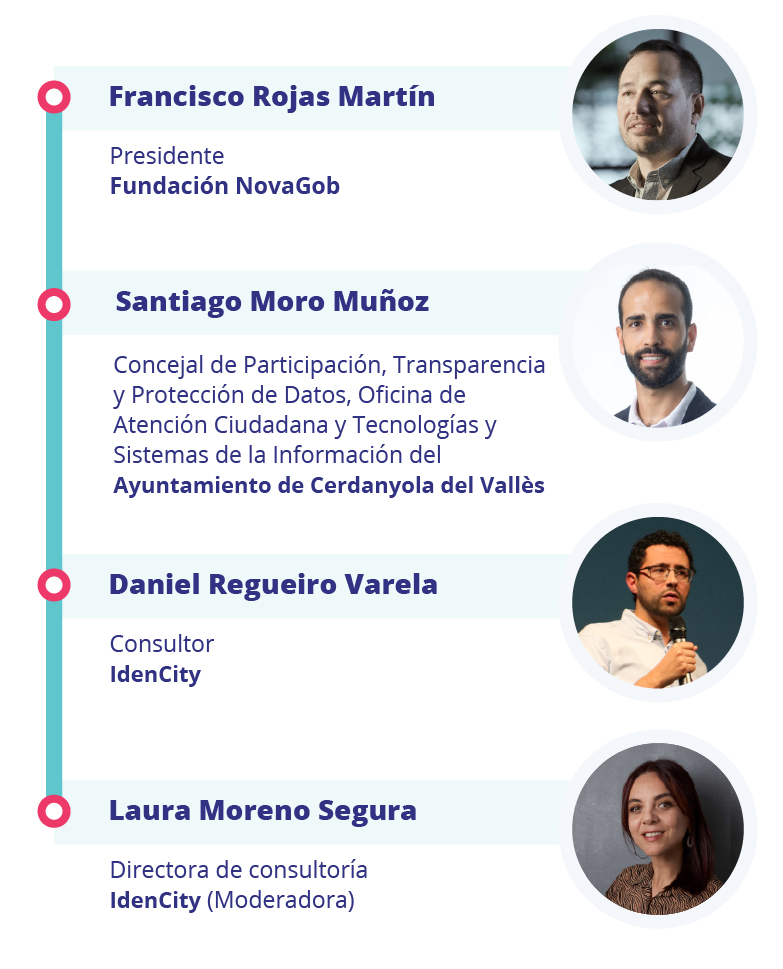 Webinar-novagob-editable-PONENTES La experiencia de Barcelona en la medición de la accesibilidad universal, Los retos de la medición de la accesibilidad y la inclusión, La importancia de la evaluación permanente del rendimiento de las ciudades y territorios en estos ámbitos, Las principales características de esta metodología que se pone al servicio de las ciudades para impulsar el principio de no dejar a nadie atrás.